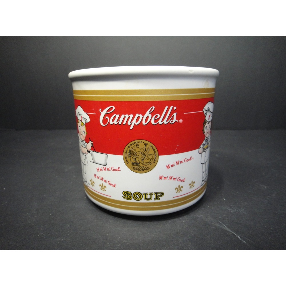 Vintage Campbells Soup Mug Houston Harvest 2001 Campbell Kids Timeline Red White